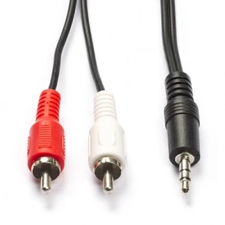 Afbeelding van Tulp naar jack 3.5 mm kabel Nedis 10 meter (Stereo)