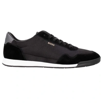 Afbeelding van BOSS Titanium Sdtxny Sneakers laag, Heren, Maat: 40, Black Leer en textiel