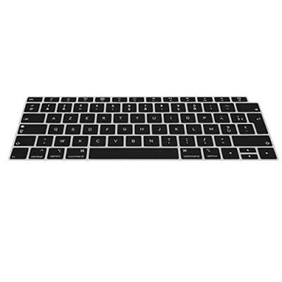 Afbeelding van kwmobile Toetsenbordbeschermer compatibel met Apple MacBook Air 13 inch 2018 2019 2020 (A1932) toetsenbordbescherming AZERTY (FR) van silicone zwart