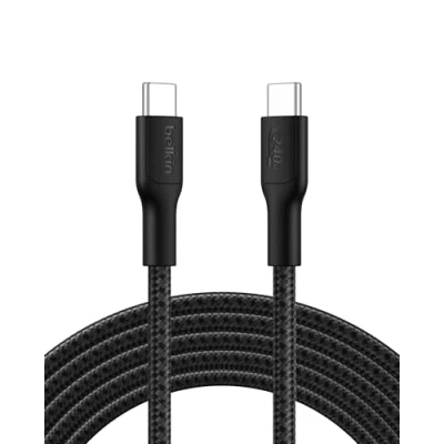 Afbeelding van Belkin BoostCharge Pro USB kabel 24 pin C (M) naar 3 m gevlochten kabel, voeding (240 W) zwart