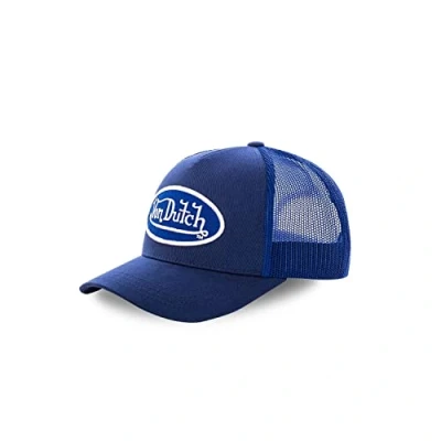 Afbeelding van Von Dutch Verstelbare pet voor dames en heren, truckerpet, zacht, comfortabel duurzaam, blauw, één maat, Blauw