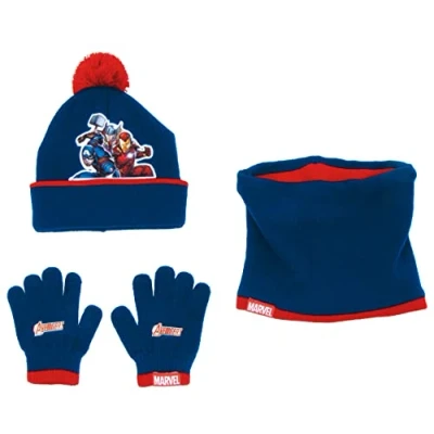 Afbeelding van Muts, Handschoenen en Nekwarmer The Avengers Infinity Rood