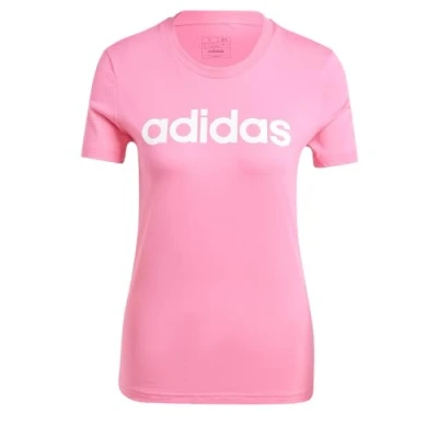 Afbeelding van adidas Sportswear W LIN T Tshirt print, Dames, Maat: Small, Pink