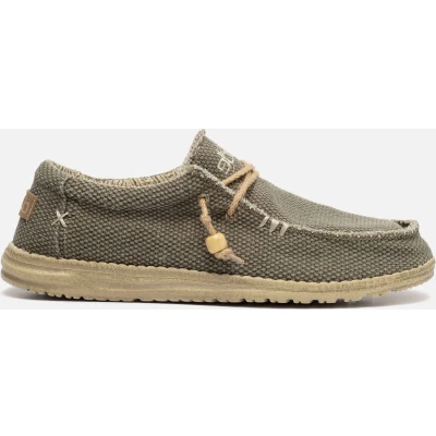 Afbeelding van HEY DUDE Wally braided army grey instapper 40