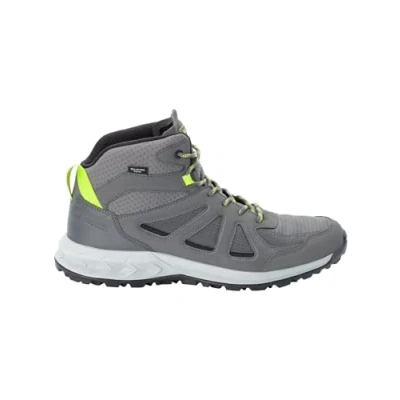Afbeelding van Jack Wolfskin Woodland 2 Texapore MID Outdoorschoenen, Heren, Maat: 43, Pebble grey Textiel/ synthetisch