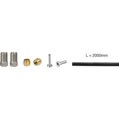 Afbeelding van Remleidingset Elvedes vervanger voor Shimano SM BH90 extra soepel 2 meter met aansluitmateriaal M8 x 0,75