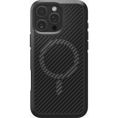 Afbeelding van Spigen Core Armor MagFit Hoesje Geschikt voor Apple iPhone 16 Pro Back Cover Compatibel met MagSafea Militaire Standaard Air Cushion Zwart