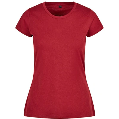 Afbeelding van Damesshirt &#039;Basic Tee&#039; met ronde hals Burgundy M