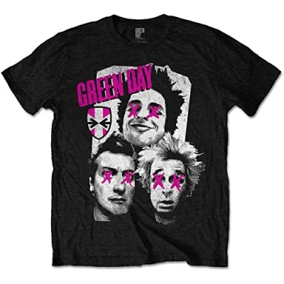 Afbeelding van Green Day Patchwork Heren T shirt XXL Zwart