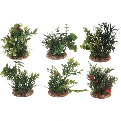 Afbeelding van Flamingo Aquarium plant plastic decoratie Willekeurig 15 x cm