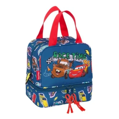 Afbeelding van Lunchtrommel Cars Racing Marineblauw 20 x 15 cm