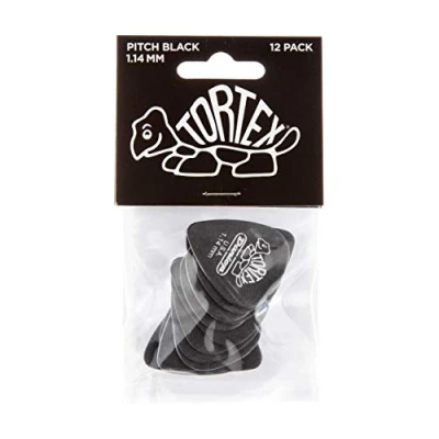 Afbeelding van Dunlop Tortex® Pitch Black Standard 1.14 mm Plectrums 12 stuks