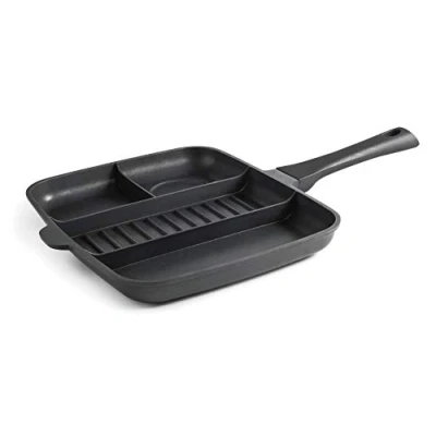Afbeelding van LACOR 27832 Titanium Pro Pan met Non Stick Individual Compartments 4 in 1, 32 x 26 cm, aluminium