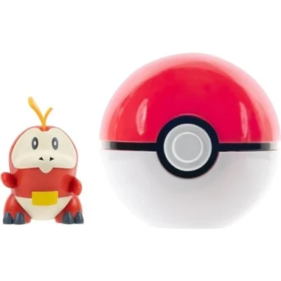 Afbeelding van Pokémon Clip &#039;N&#039; Go Fuecoco en Poké Ball bevat een 5,1 cm groot gevechtsfiguur accessoire