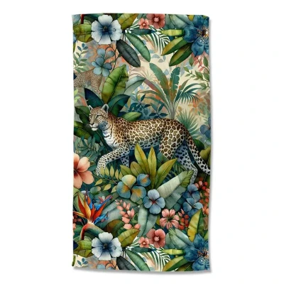 Afbeelding van Good Morning Strandlaken &quot;Jungle Luipaard&quot; 100x180 cm Multi