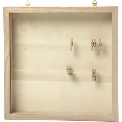 Image de Cadre 3D, dim. 23x23 cm, profondeur 35 paulownia, 1pièce