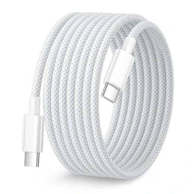 Afbeelding van Cable iPhone 15 16 3M, 60W USB C vers 3M Charge Rapide Tressé Type Fil Chargeur Cordon pour Plus Pro Max, iPad Pro/Air