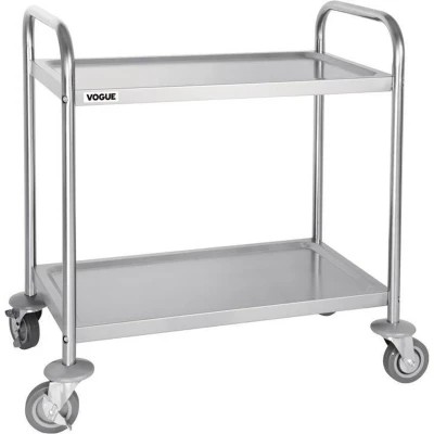 Afbeelding van Vogue RVS serveerwagen 2 plateaus S 82,5(h) x 71(b)cm
