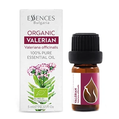 Image de Essences Bulgaria Huile Essentielle de Valériane Officinale Bio 5ml Valeriana officinalis 100% Pur et Naturel Non Dilué Qualité Thérapeutique Ferme Familiale Distillé à la Vapeur OGM