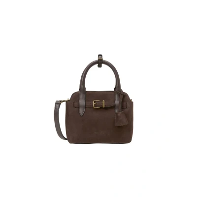 Afbeelding van Marc O&#039;Polo Leren handtas schoudertas Gia Crossbody Bag Dark Earth donkerbruin