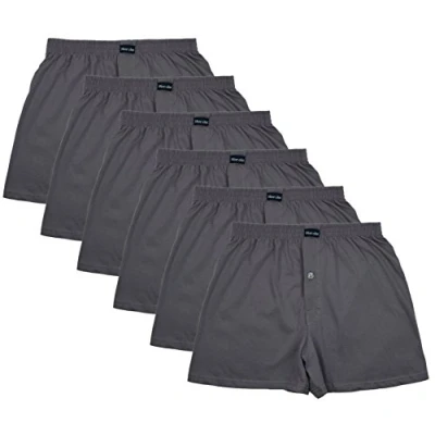Afbeelding van MioRalini Set van 6 boxershorts voor heren in klassieke kleuren 100% katoen zonder zijnaad, maat M tot 4XL en grote maten, Set01 met interventie