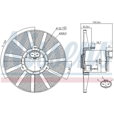 Afbeelding van Nissens Ventilatorwiel motorkoeling 85720