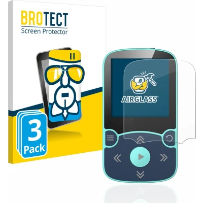 Afbeelding van BROTECT Screenprotector voor AGPtek A65X MP3 Player with clip Folie Beschermfolie Beschermglas transparant (3 Stuks)