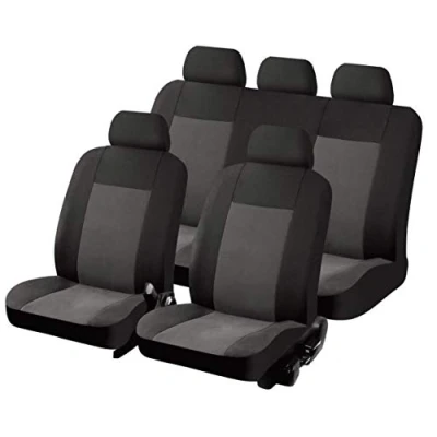 Afbeelding van Car Plus Stoelhoezen Set Texas Uni Non woven Zwart 11 delig