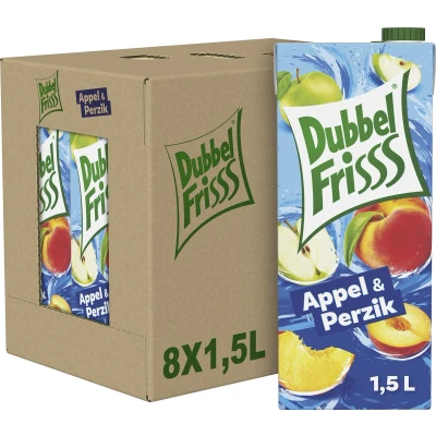 Afbeelding van Dubbelfrisss Appel Perzik 8x1.5l