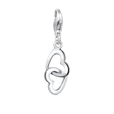 Afbeelding van Elli Double Heart Connection Hanger, Dames, Maat: One Size, Silber