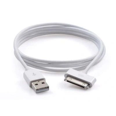 Afbeelding van USB Dock 30 pins data kabel compatibel met iOS Phone 3G/3GS/4/4S Pad 1/2/3 Pod Suffle wit