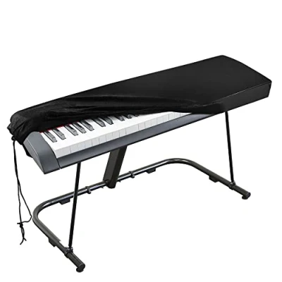 Afbeelding van Beschermhoes voor pianotoetsenbord met 88 toetsen, elektronisch toetsenbord, stofdichte hoes Yamaha Alesis Casio Roland digitale piano synthesizer, zwart