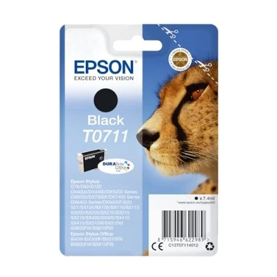 Afbeelding van Epson T0711 (C13T07114010) Inktcartridge Zwart