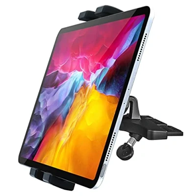 Afbeelding van woleyi Tablethouder voor auto, cd sleuf, houder tablet en telefoon, auto speler met 360 graden draaibaar, iPad Pro 9,7 10,5 11 Air Mini 5 4 3 2, Galaxy Tab, iPhone 13 Max inch