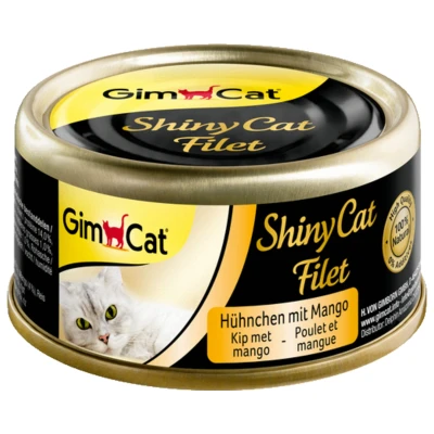 Afbeelding van Gimcat Shinycat Filet 70 g Kattenvoer Kip&amp;Mango