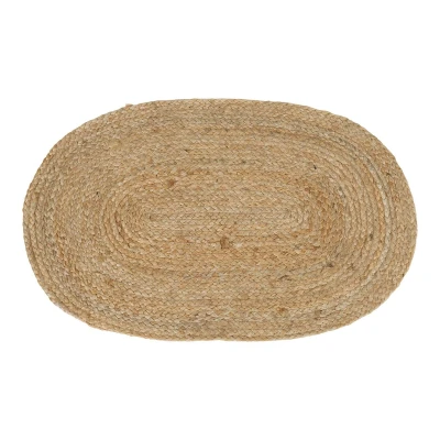 Afbeelding van Jonckheere Collectie Tapijt Bombay gevlochten jute naturel ovaal 50x80cm