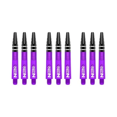 Afbeelding van RED DRAGON Nitrotech Korte Purper Dartschachten 3 sets per pakket (9 stengels in totaal)