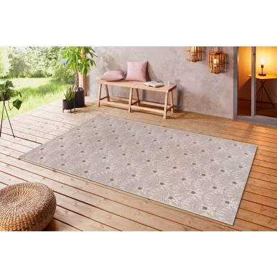 Afbeelding van Binnen &amp; Buiten Vloerkleed Paauw Lichtbruin/crème 160x230 Cm
