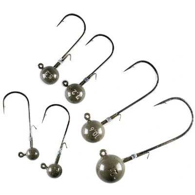 Afbeelding van LMAB Tungsten Round Jig Green Pumpkin Size 4/0 10,6g (2 pcs) Loodkoppen