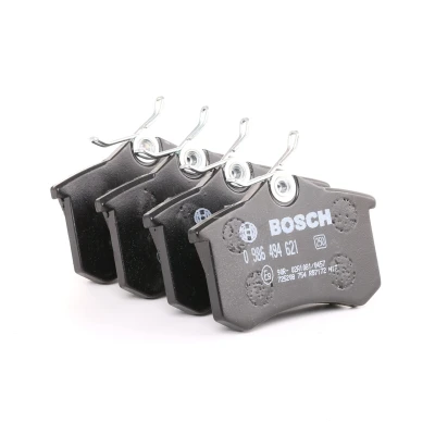 Afbeelding van BOSCH 0 986 494 621 Remblokkenset Low Metallic Met schroeven, montagehandleiding VOLKSWAGEN: Jetta 4, Eos, GOLF 6, AUDI: A1 Hatchback