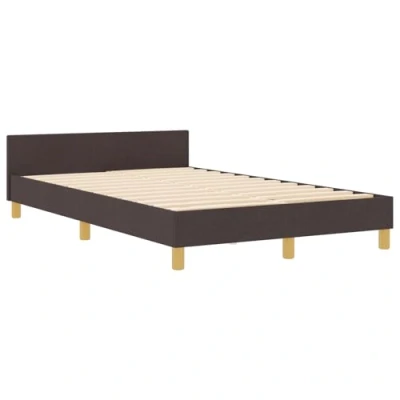 Afbeelding van vidaXL Bedframe Donkerbruin 120x200 cm Stof