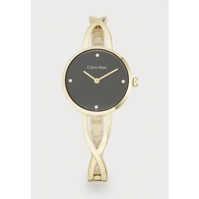 Afbeelding van Calvin Klein dames Sculpted Embrace horloge CK25100059 in de kleur goud