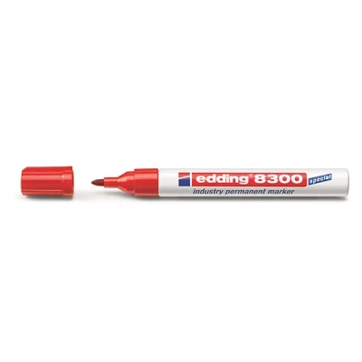 Image de edding marqueur permanent industry 8300, pointe ogive, rouge