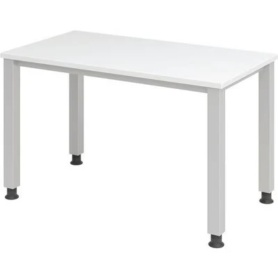 Afbeelding van QUEO 612 S Bureau Tafelhoogte I In hoogte verstelbaar 120 x 67 Wit/Zilver