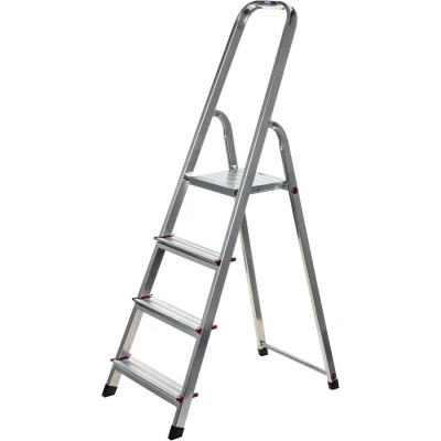 Afbeelding van CORDA HUISHOUDELIJKE ALUMINIUM LADDER 4 TREDEN KRAUSE