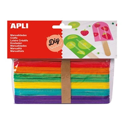 Afbeelding van Apli Kids gekleurde houten sticks XXL 40 stuks