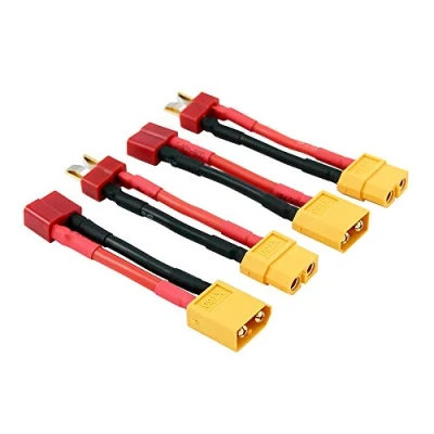 Afbeelding van OliRC 4 stuks XT60 XT 60 naar T Plug Deans stijl mannelijke vrouwelijke connector adapter met kabel 14awg 5cm (C18 4)