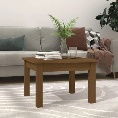 Afbeelding van Salontafel 45x45x30 cm massief grenenhout honingbruin