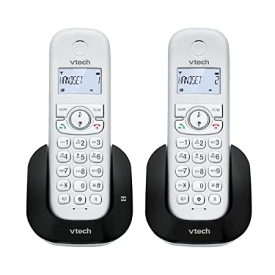 Afbeelding van VTech CS1551 Draadloze DECT telefoon met 2 handsets oplader, antwoordapparaat, oproepblokkering, oproepherkenning/oproep in behandeling, handsfree luidspreker, display en toetsenbord