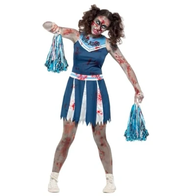 Afbeelding van Zombie cheerleader kostuum dames maat XS